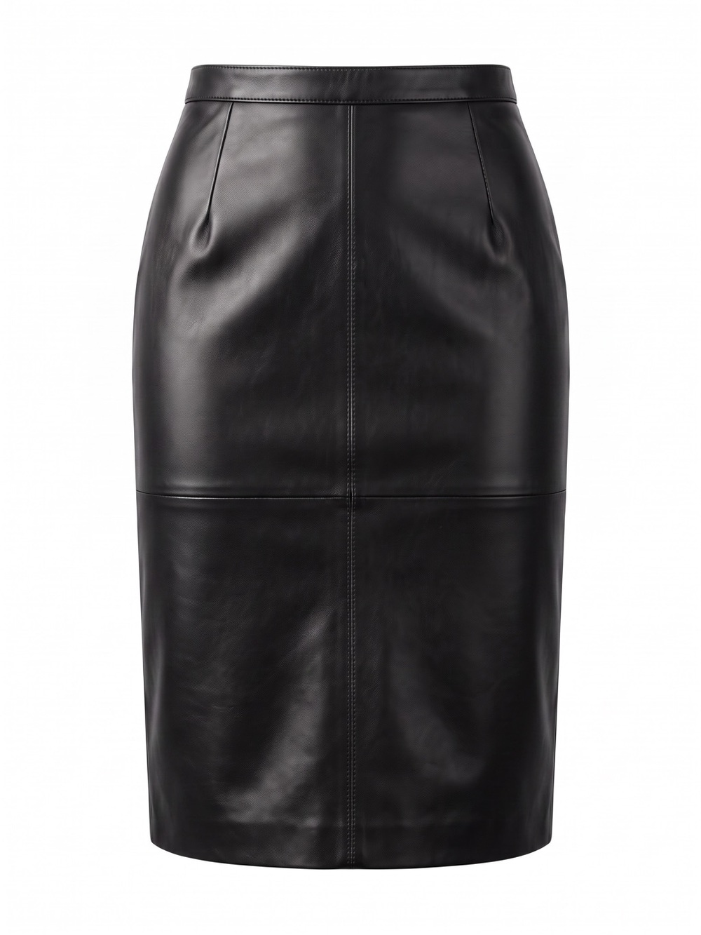 Vintage Austin Reed Black Leather Skirt Plus 18W